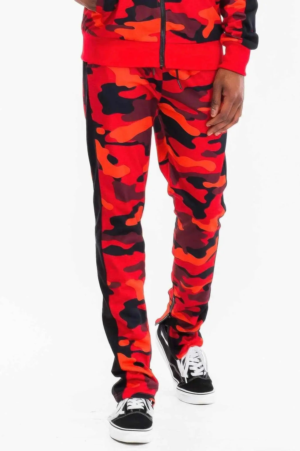 Full Camo With Stripe Track Bottom Pants - Mr Lou’s Place