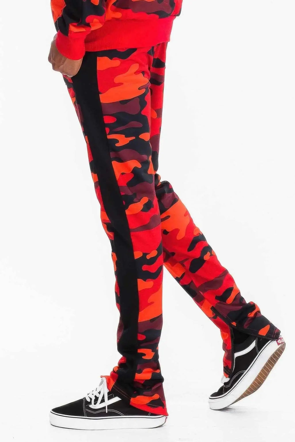 Full Camo With Stripe Track Bottom Pants - Mr Lou’s Place
