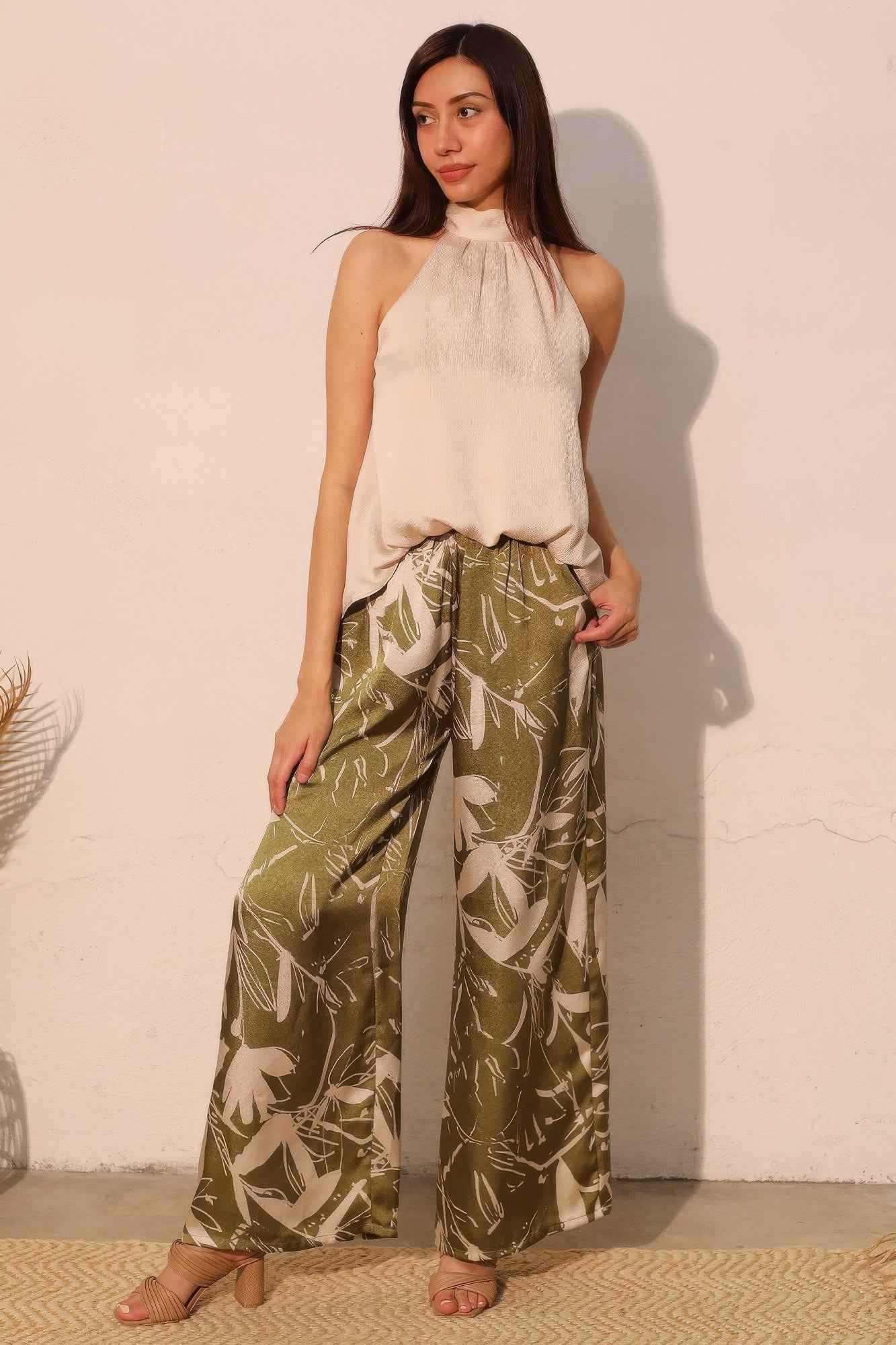 Hammered Satin Halter Bubble Top - Mr Lou’s Place
