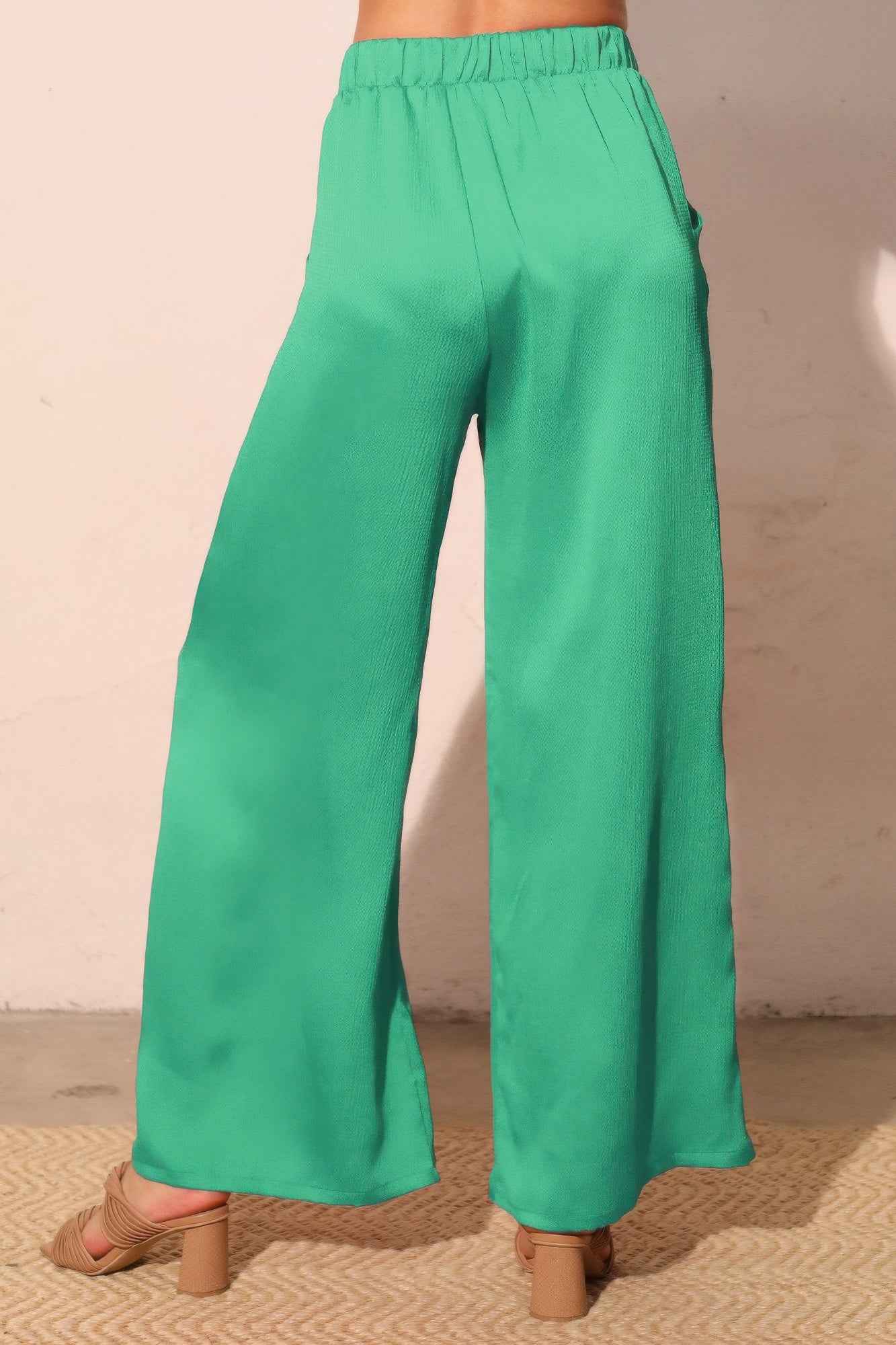 Hammered Satin Pocket Pants - Mr Lou’s Place