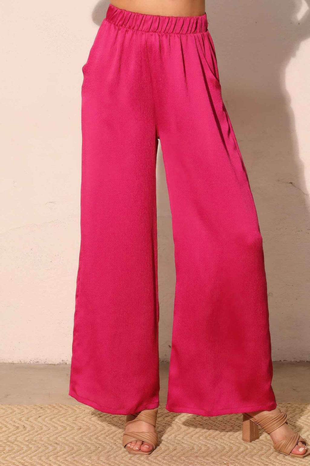 Hammered Satin Pocket Pants - Mr Lou’s Place