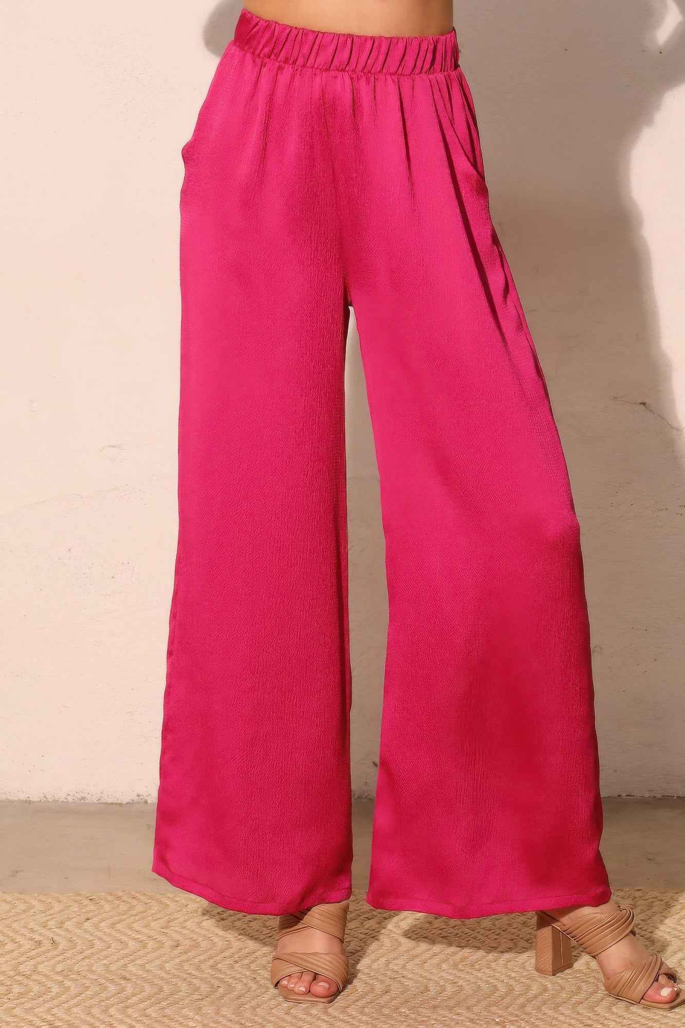 Hammered Satin Pocket Pants - Mr Lou’s Place