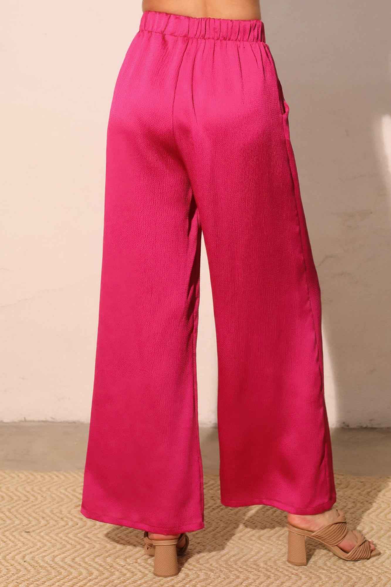 Hammered Satin Pocket Pants - Mr Lou’s Place