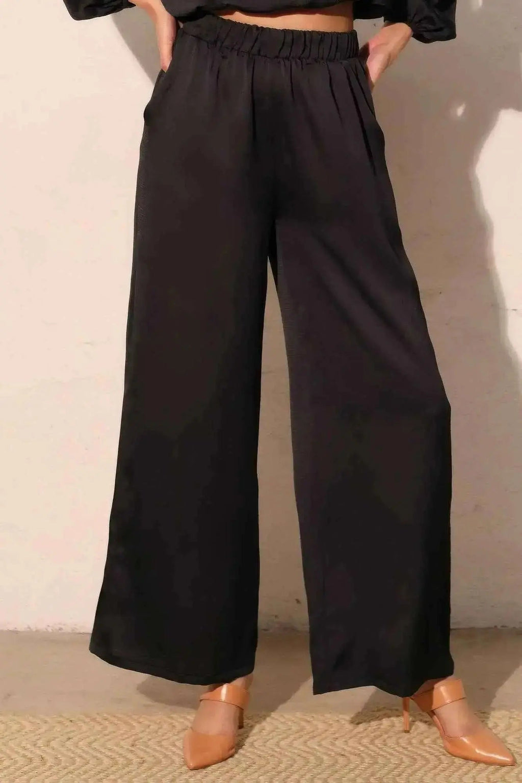 Hammered Satin Pocket Pants - Mr Lou’s Place