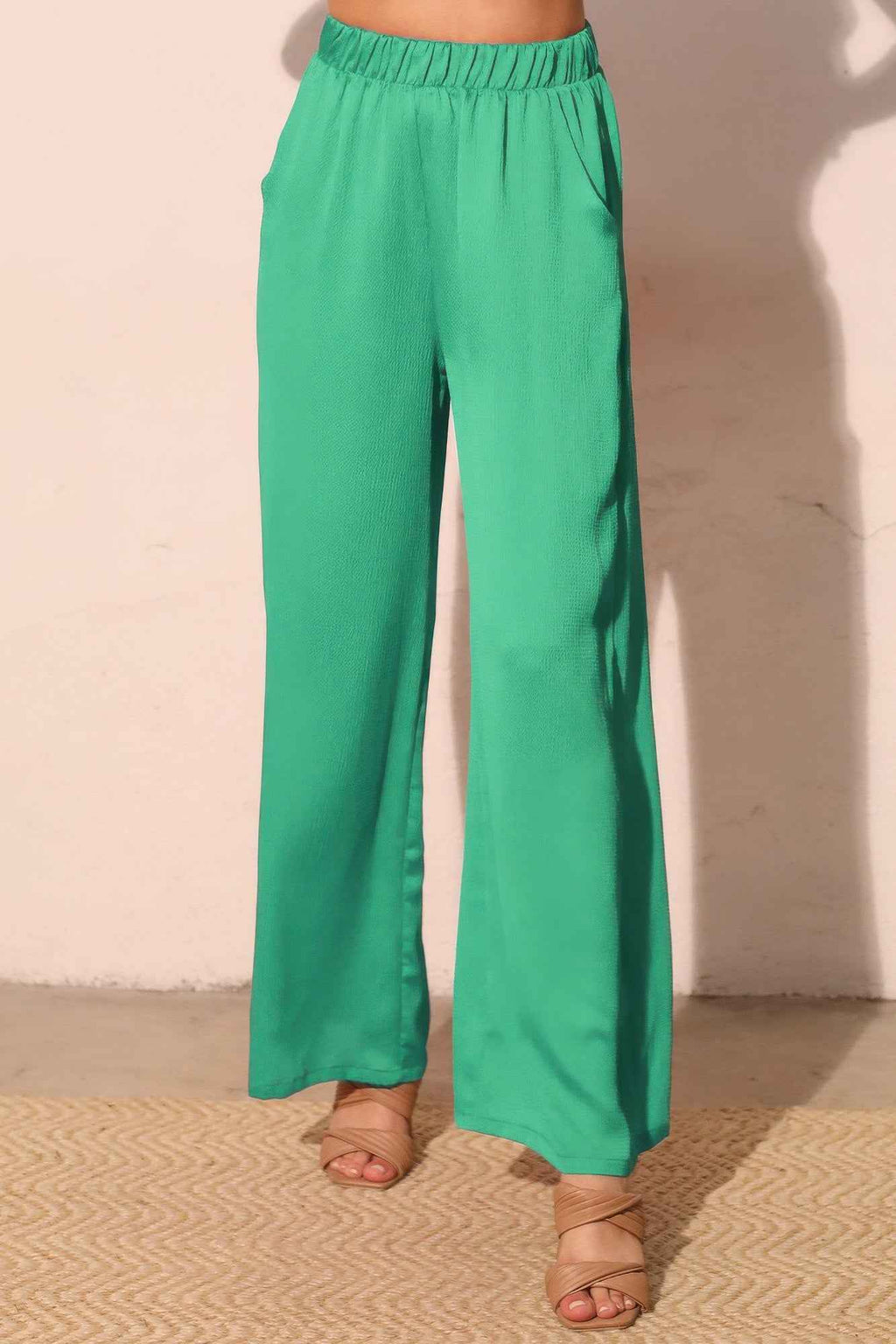 Hammered Satin Pocket Pants - Mr Lou’s Place