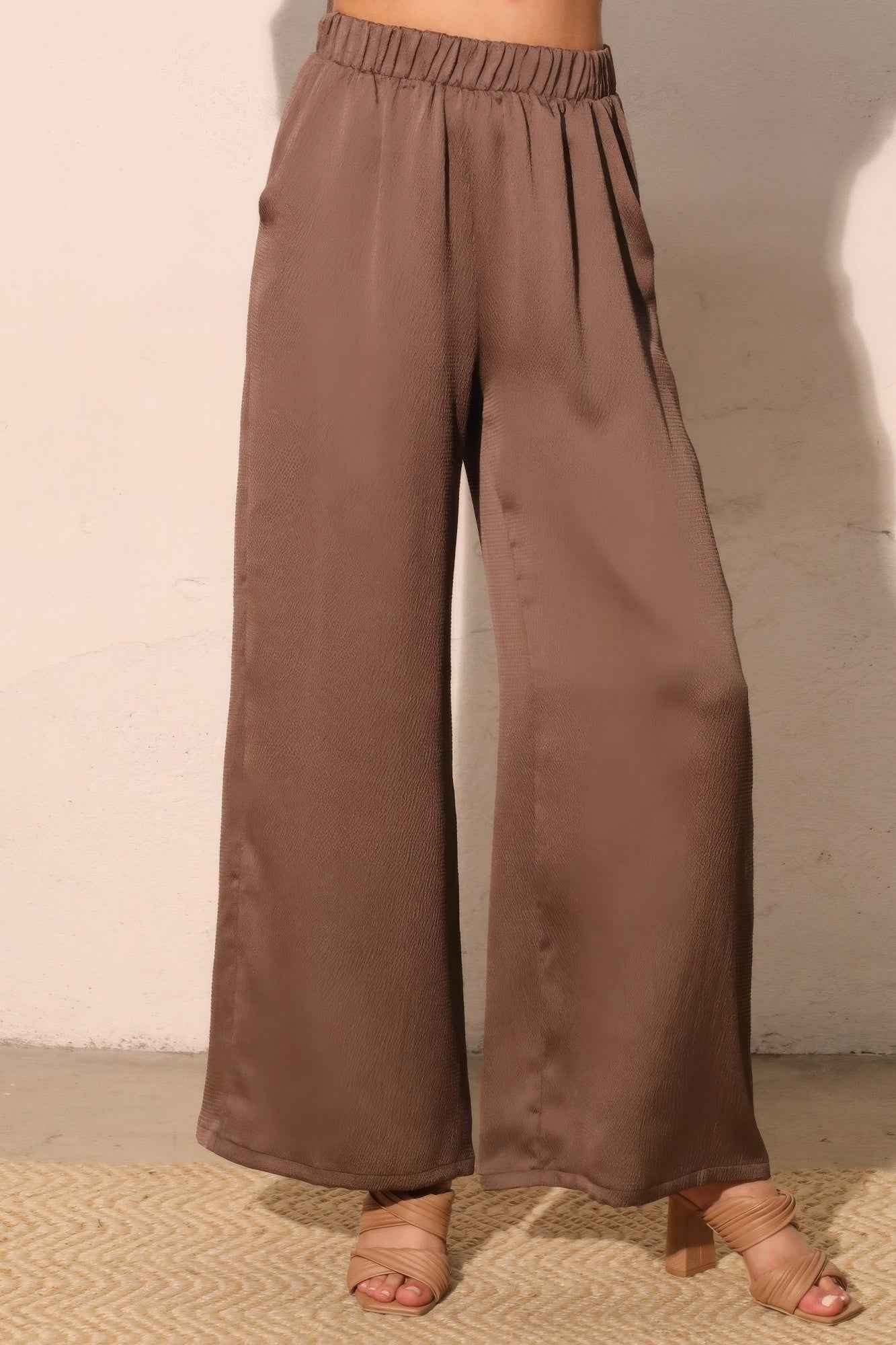 Hammered Satin Pocket Pants - Mr Lou’s Place