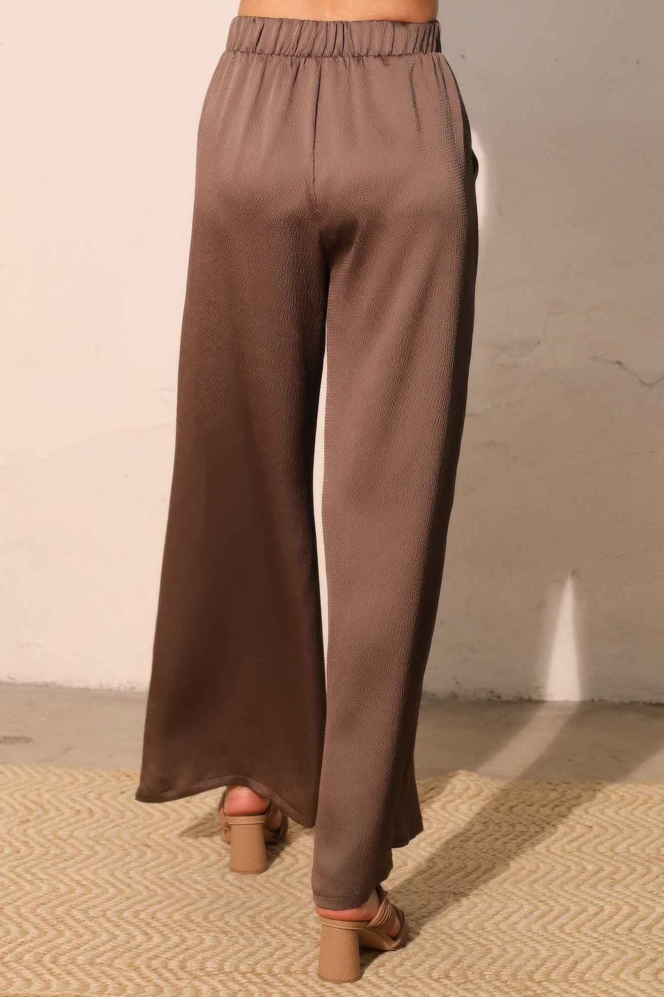 Hammered Satin Pocket Pants - Mr Lou’s Place