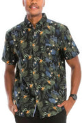 Hawaiian Print Button Down Shirt - Mr Lou’s Place