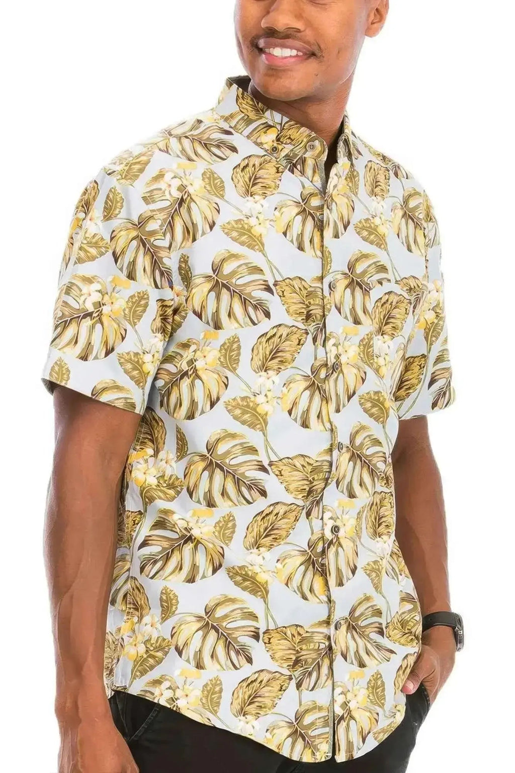 Hawaiian Print Button Down Shirt - Mr Lou’s Place