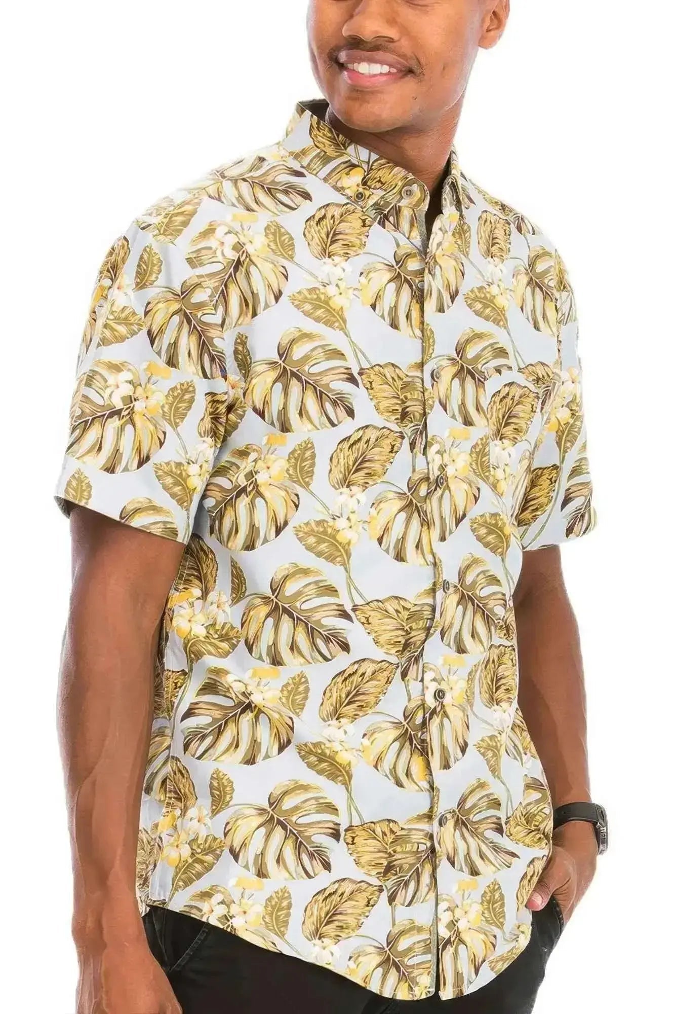 Hawaiian Print Button Down Shirt - Mr Lou’s Place
