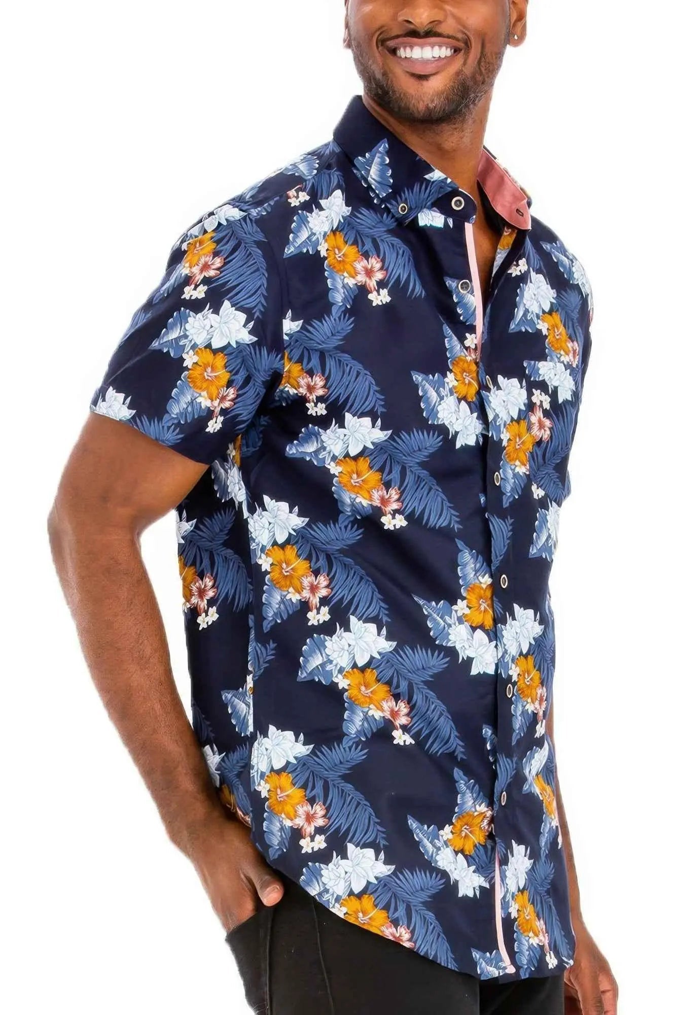 Hawaiian Print Button Down Shirt - Mr Lou’s Place