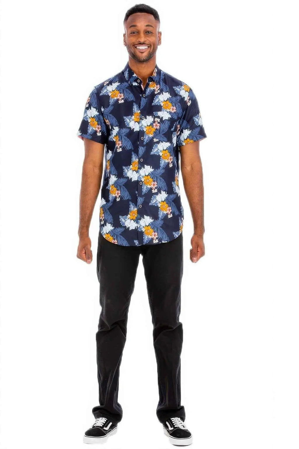 Hawaiian Print Button Down Shirt - Mr Lou’s Place