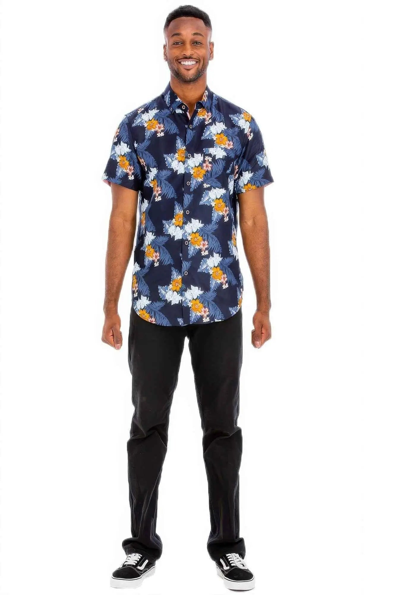 Hawaiian Print Button Down Shirt - Mr Lou’s Place
