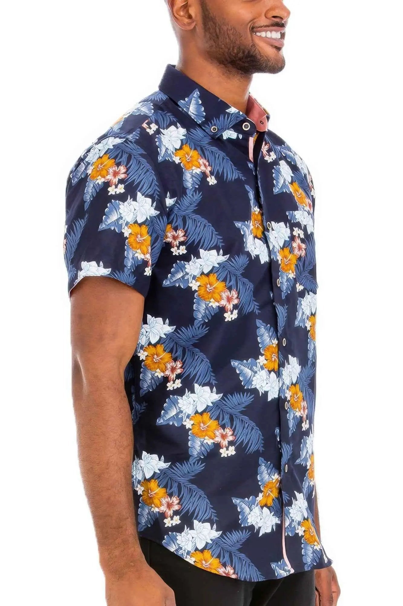 Hawaiian Print Button Down Shirt - Mr Lou’s Place