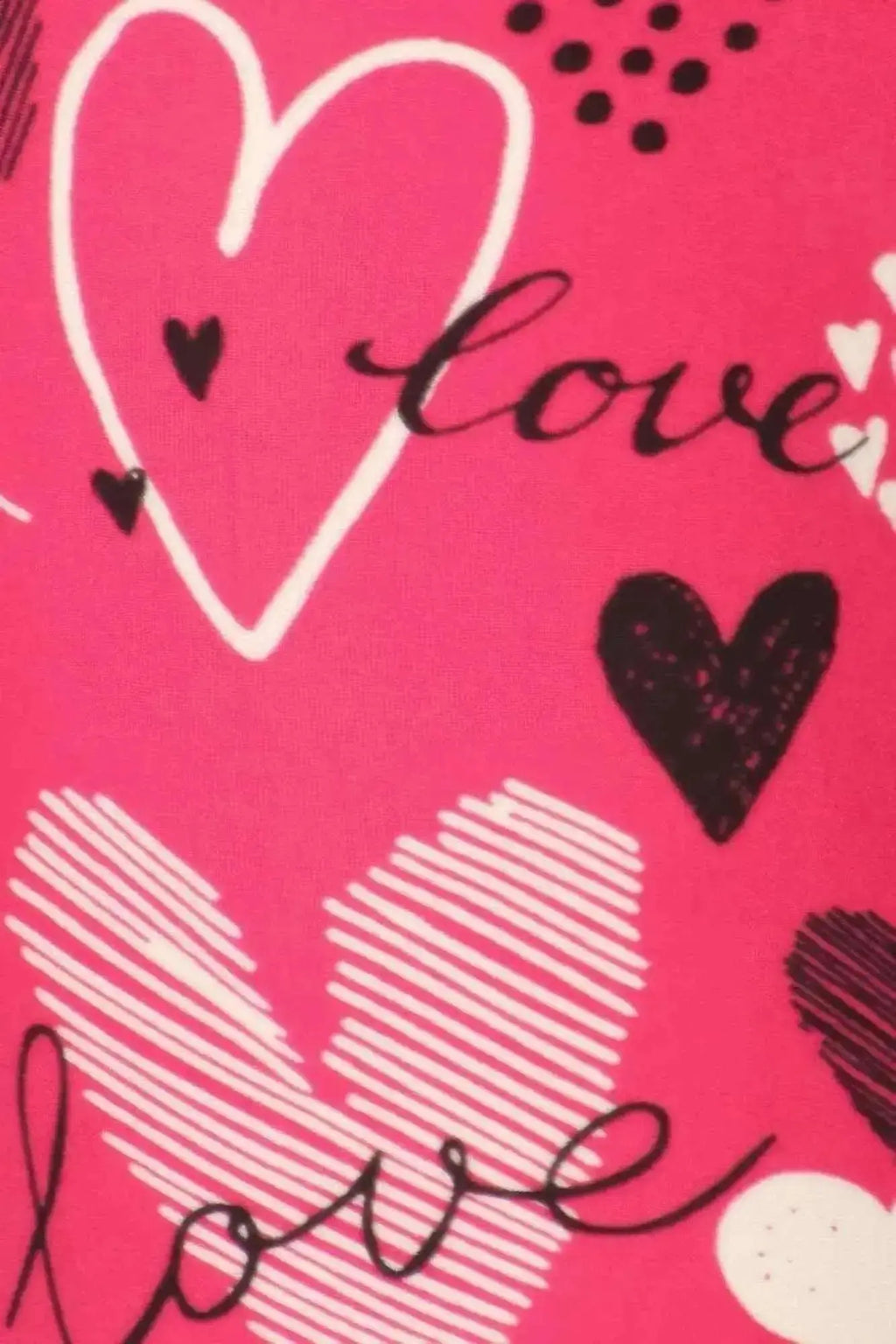 Heart Prints Printed, High Waisted Leggings - Mr Lou’s Place