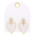 Heart Rhinestone Bead Dangle Earring - Mr Lou’s Place