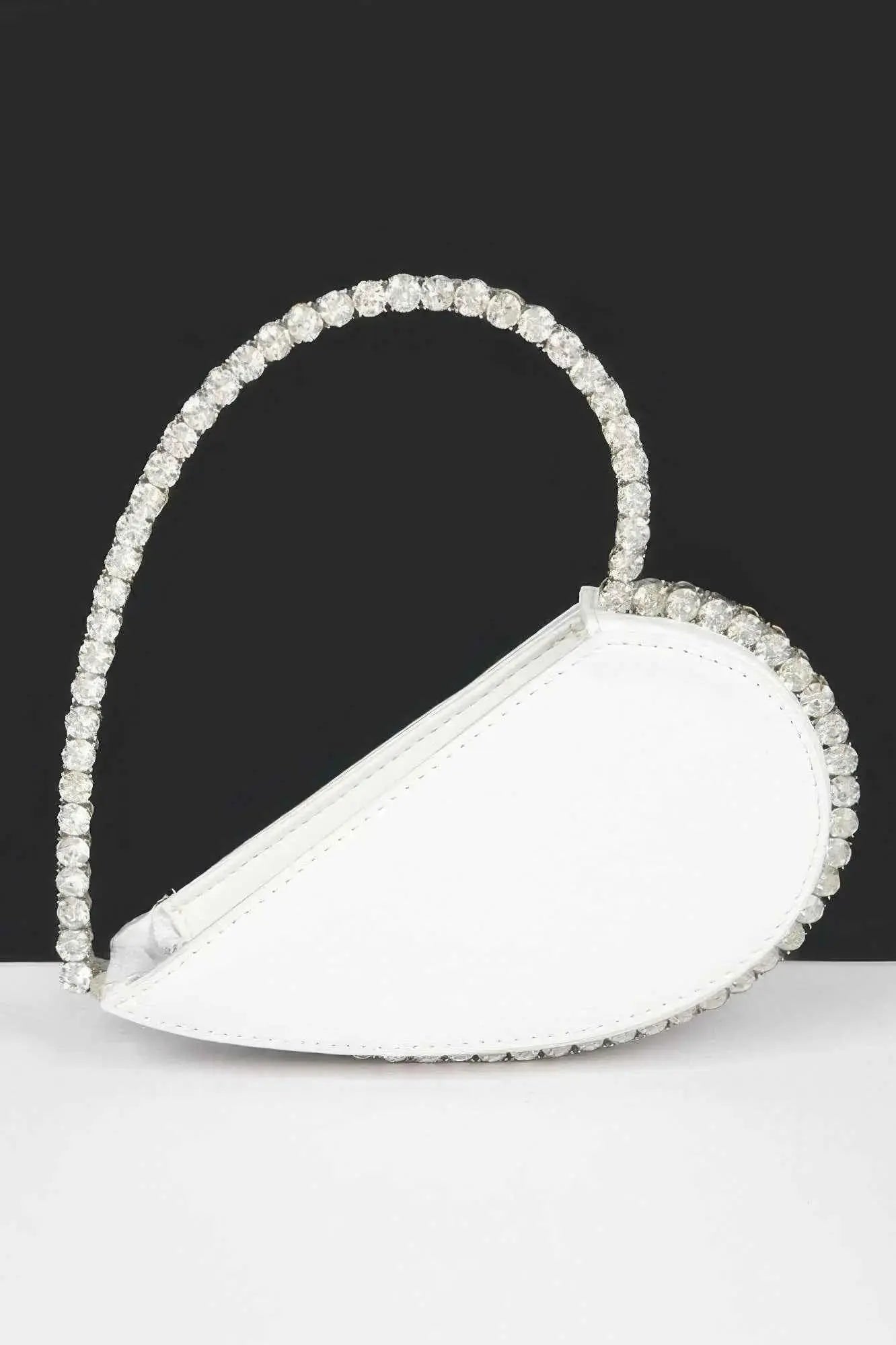 Heart Shape Stone Handle Clutch - Mr Lou’s Place