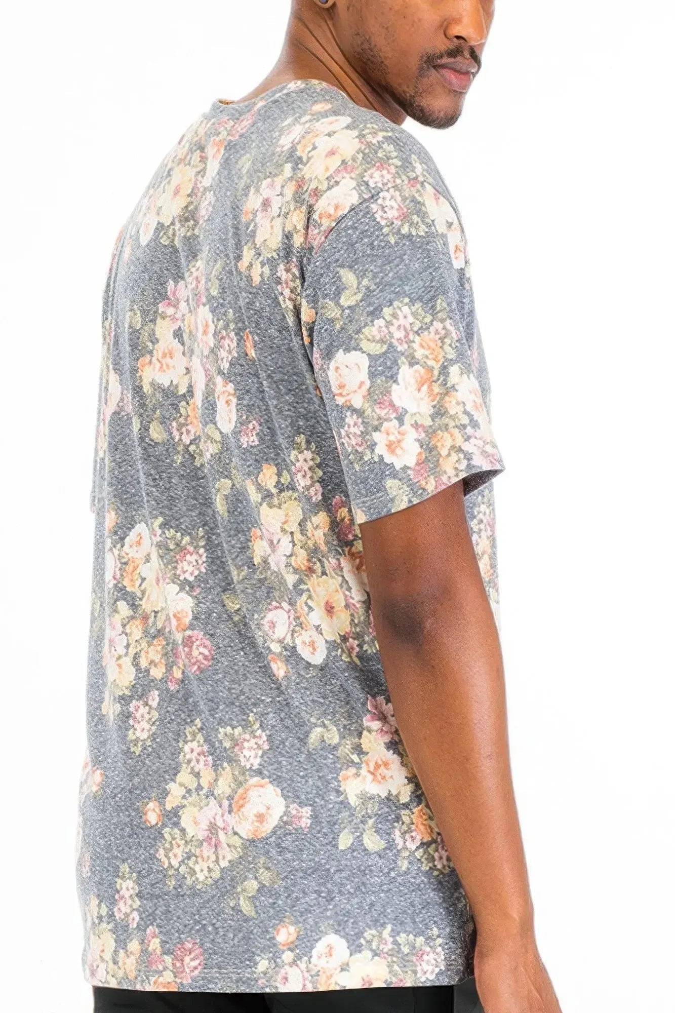 Heathered Floral Tshirt - Mr Lou’s Place