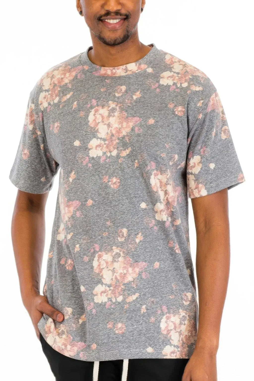 Heathered Floral Tshirt - Mr Lou’s Place