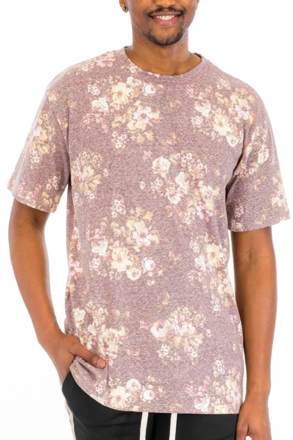 Heathered Floral Tshirt - Mr Lou’s Place