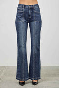 High Rise Boot Cut With Seam Detail - Mr Lou’s Place
