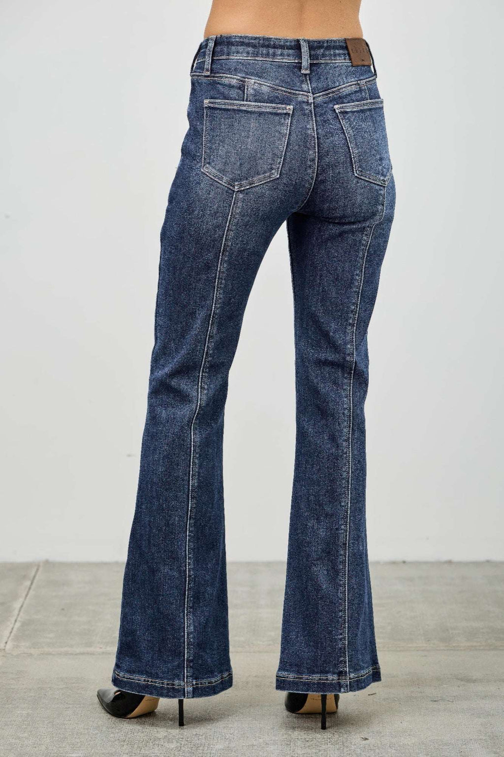 High Rise Boot Cut With Seam Detail - Mr Lou’s Place