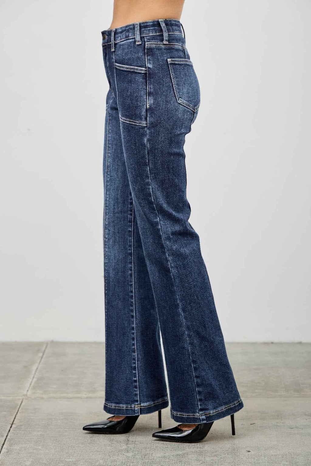 High Rise Boot Cut With Seam Detail - Mr Lou’s Place