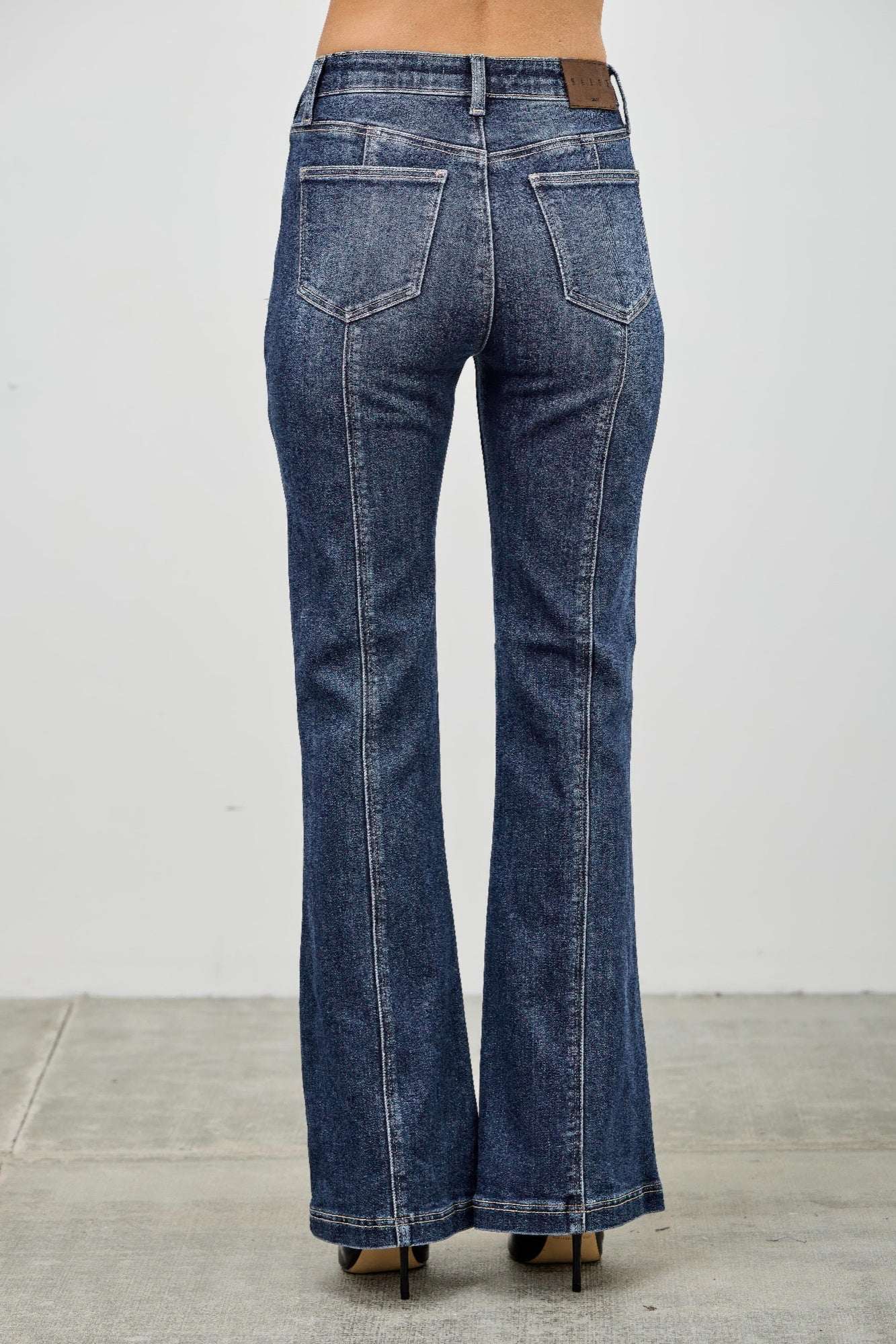 High Rise Boot Cut With Seam Detail - Mr Lou’s Place