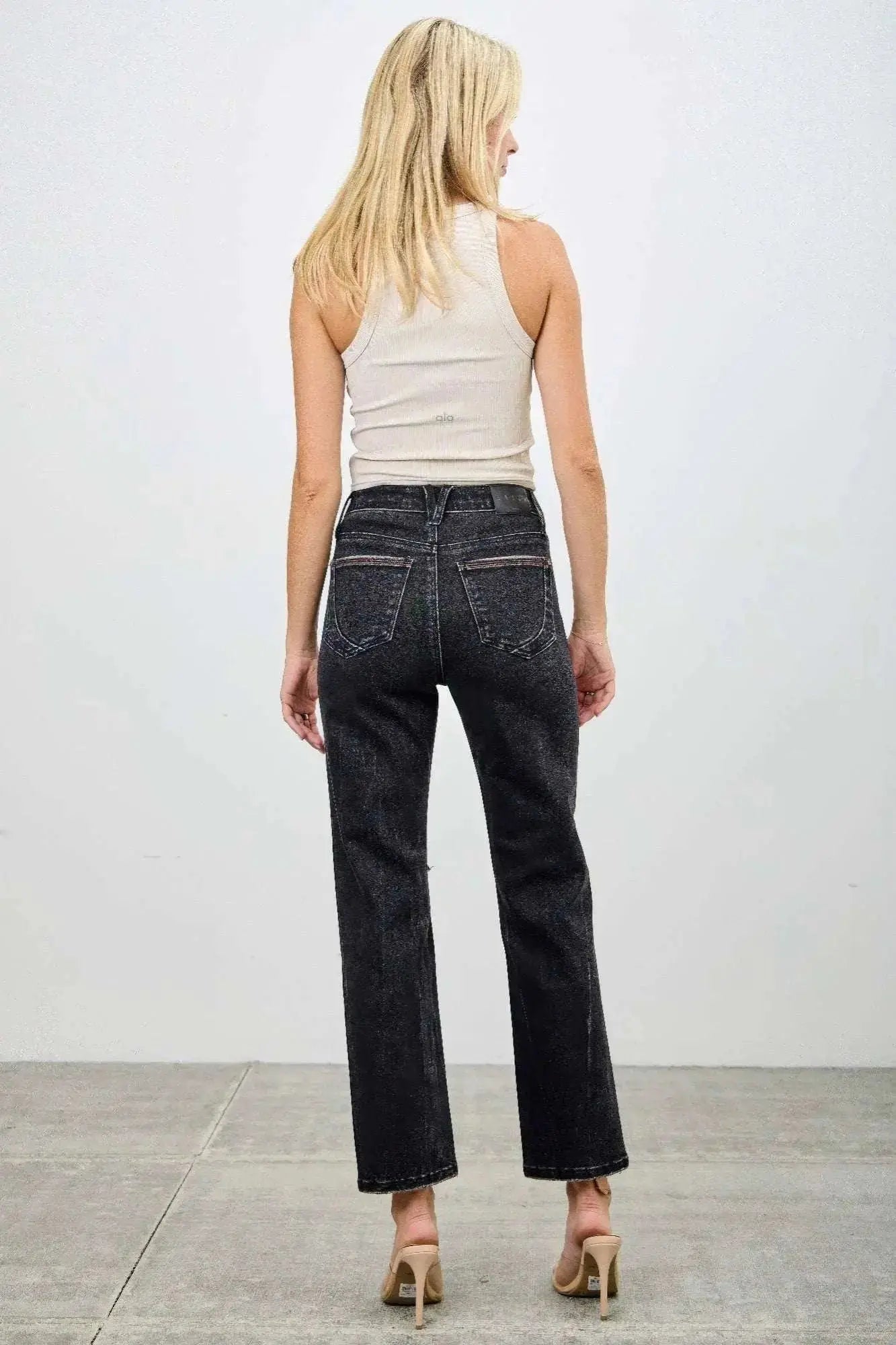 High Rise Slim Fit With Button Fly - Mr Lou’s Place