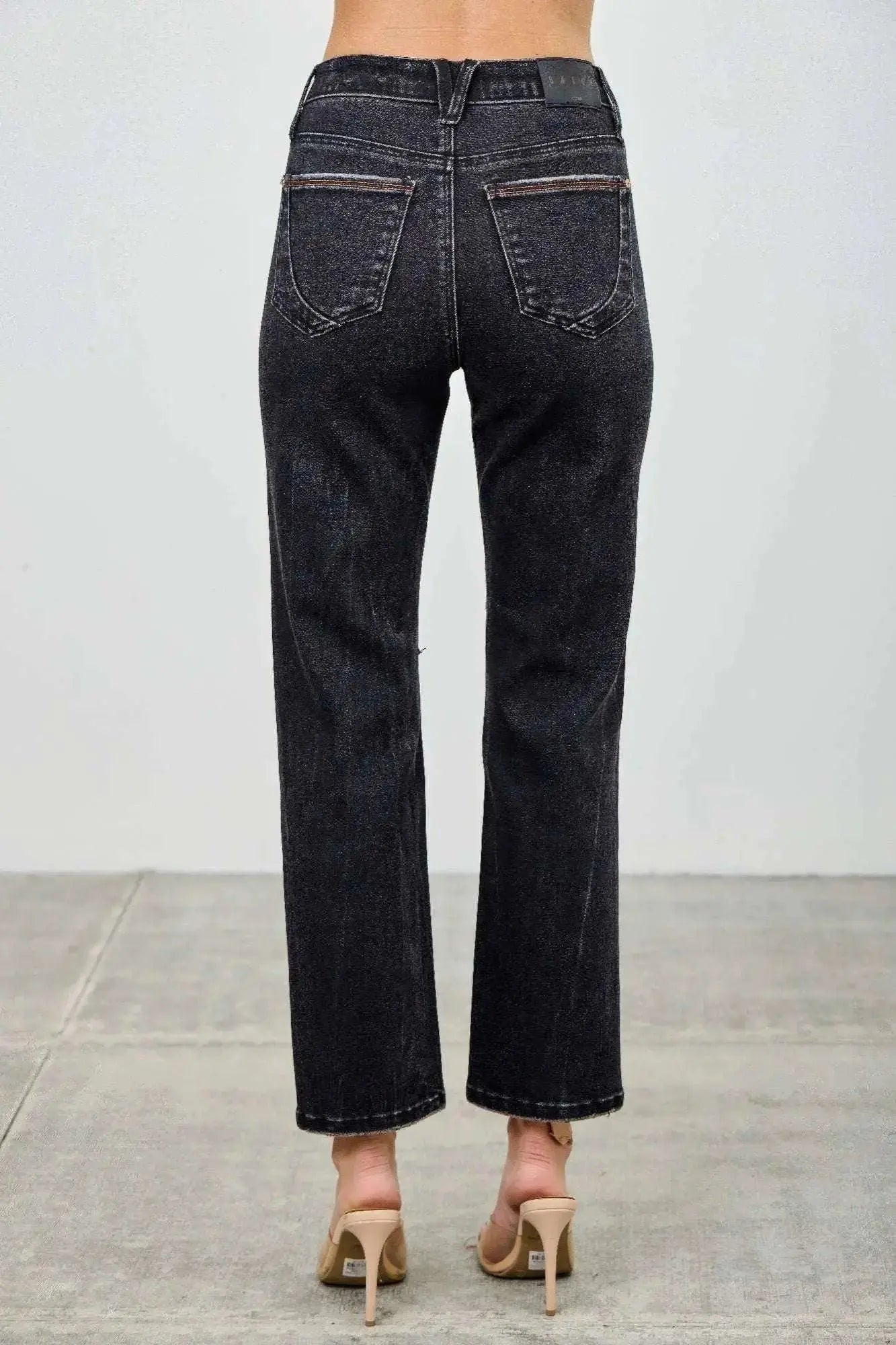 High Rise Slim Fit With Button Fly - Mr Lou’s Place
