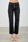 High Rise Slim Fit With Button Fly - Mr Lou’s Place