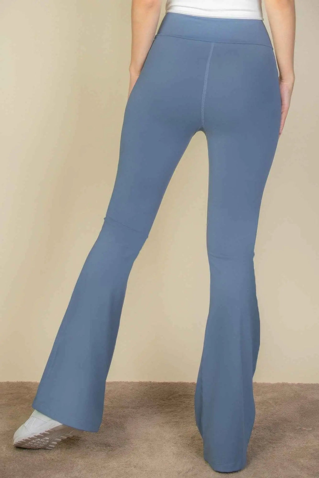 High Waist Side Pocket Flare Leggings - Mr Lou’s Place