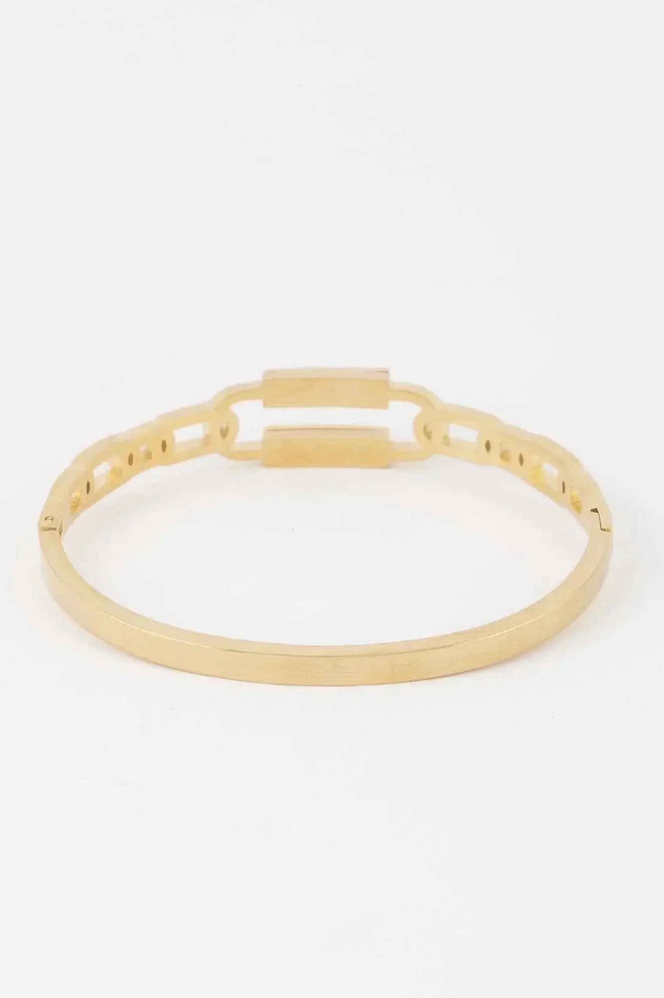 Jeweled Curb Chain Clasp Bracelet - Mr Lou’s Place
