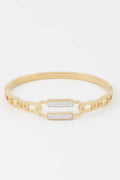 Jeweled Curb Chain Clasp Bracelet - Mr Lou’s Place