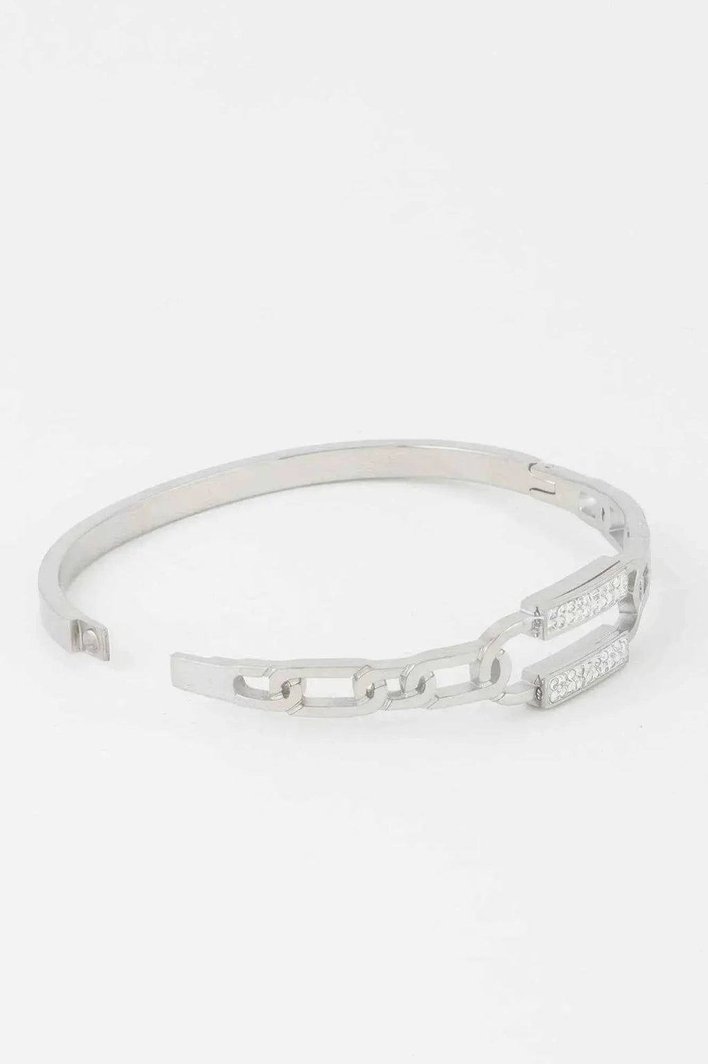 Jeweled Curb Chain Clasp Bracelet - Mr Lou’s Place