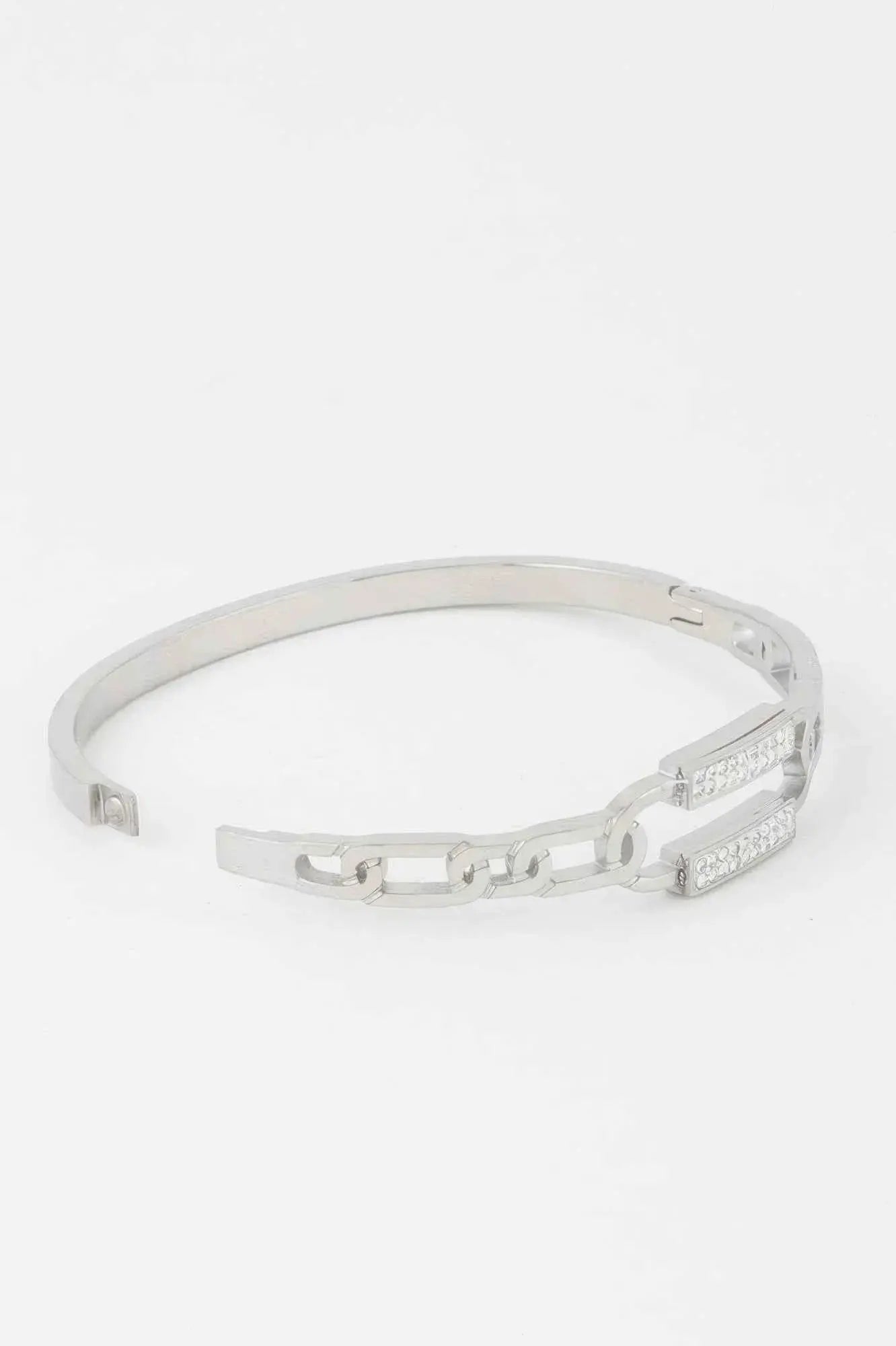 Jeweled Curb Chain Clasp Bracelet - Mr Lou’s Place