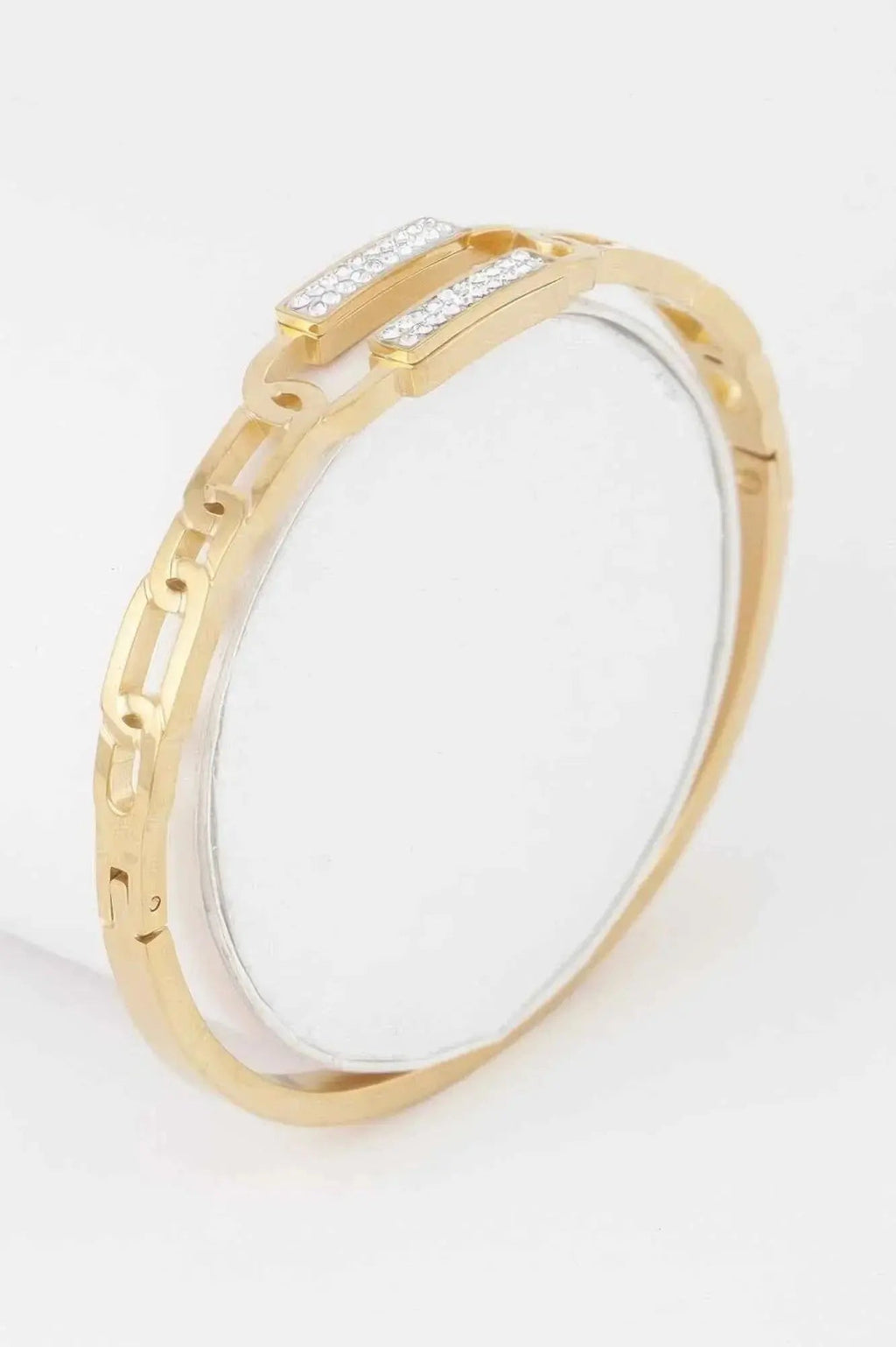 Jeweled Curb Chain Clasp Bracelet - Mr Lou’s Place
