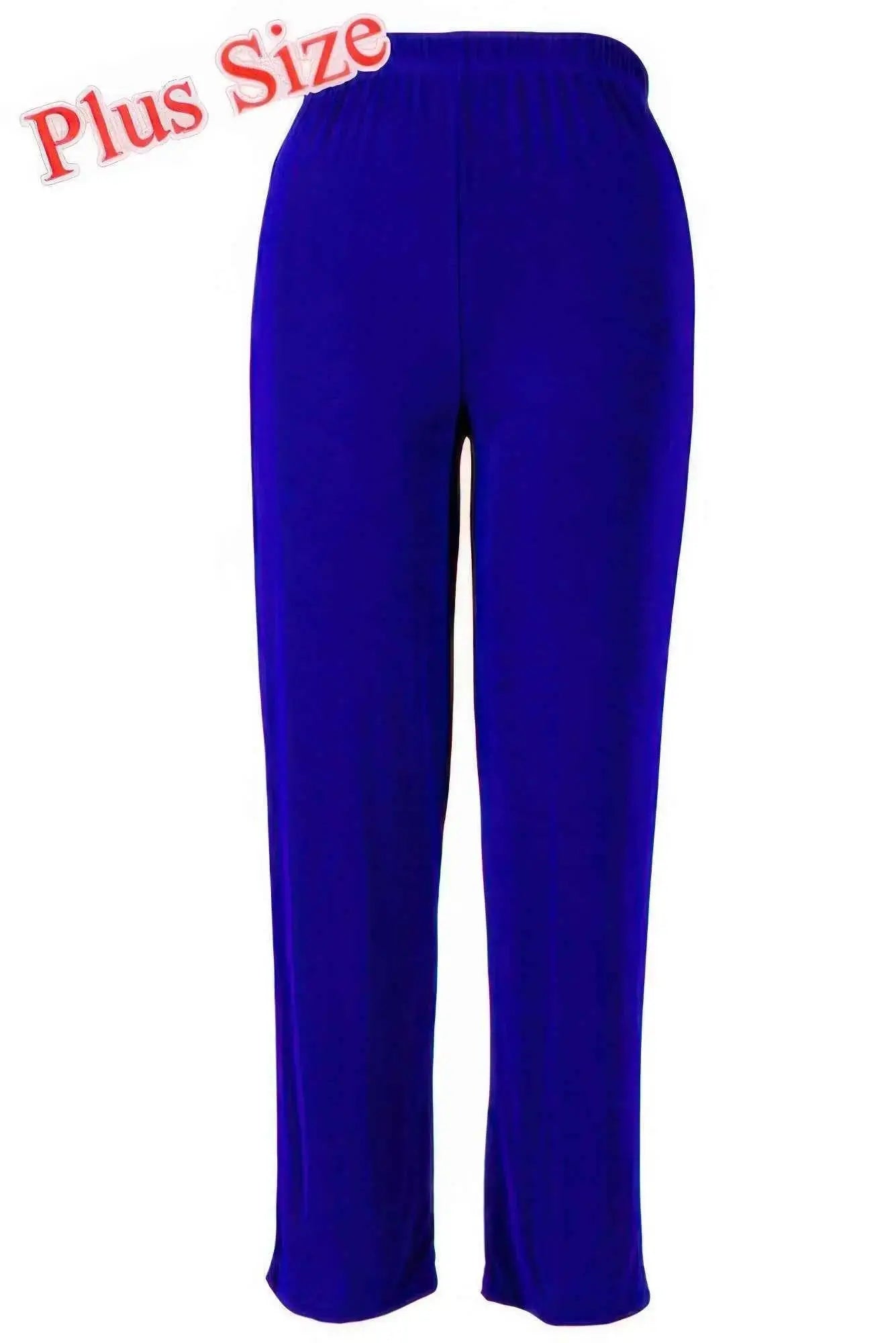 Jostar Stretchy Acetate Solid Long Plus Pants - Mr Lou’s Place