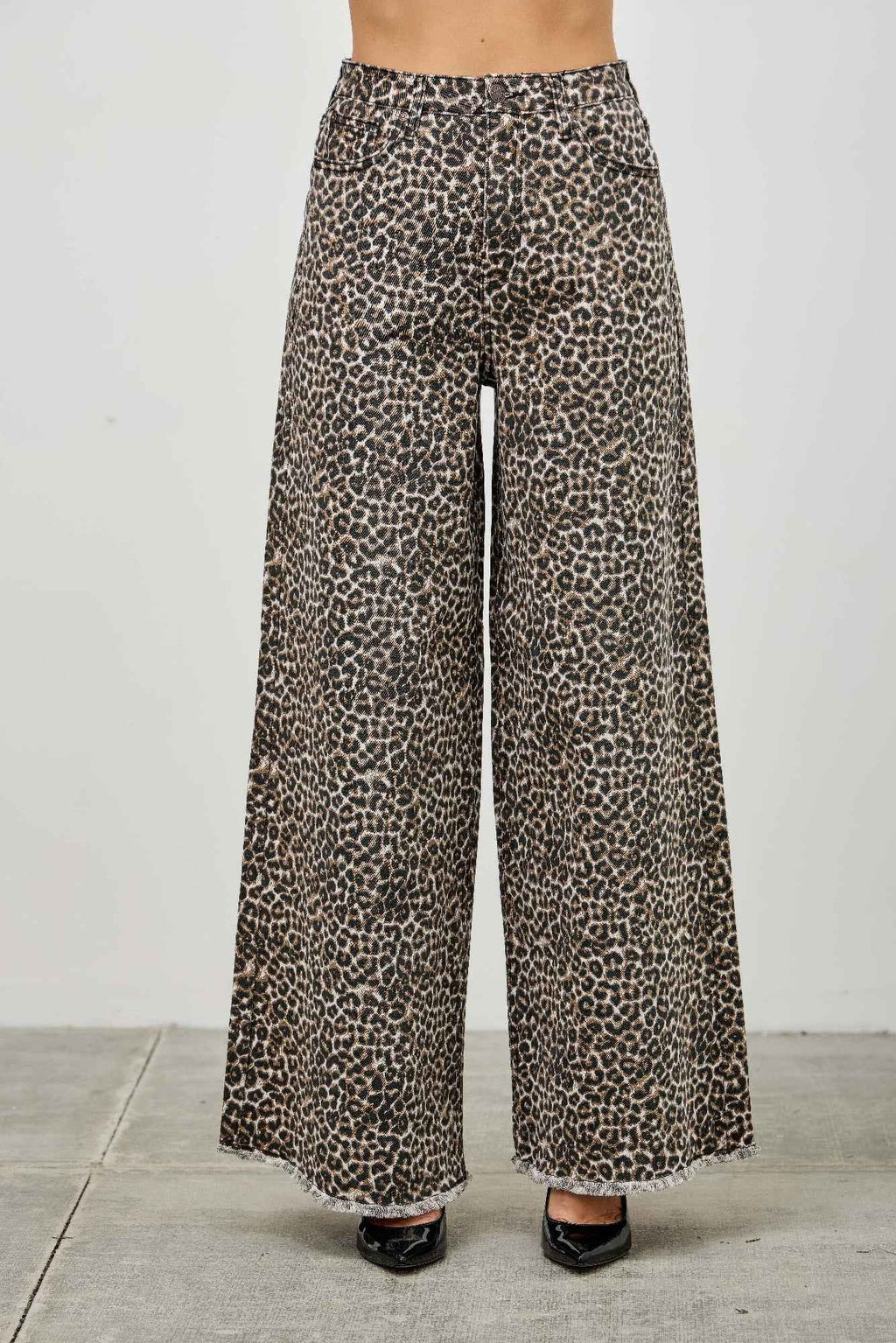 Leopard Super High Rise Wide Leg With Stretch - Mr Lou’s Place