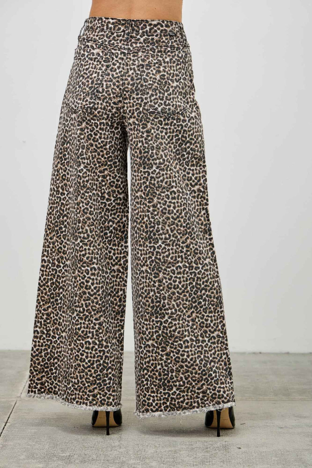 Leopard Super High Rise Wide Leg With Stretch - Mr Lou’s Place