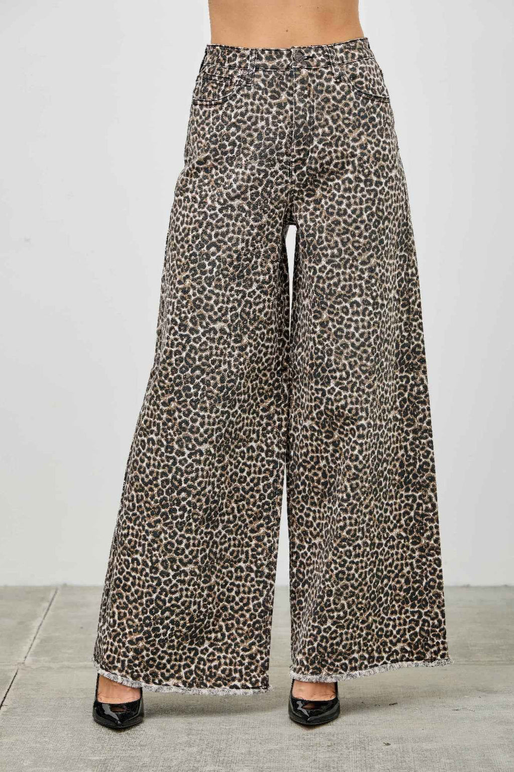 Leopard Super High Rise Wide Leg With Stretch - Mr Lou’s Place