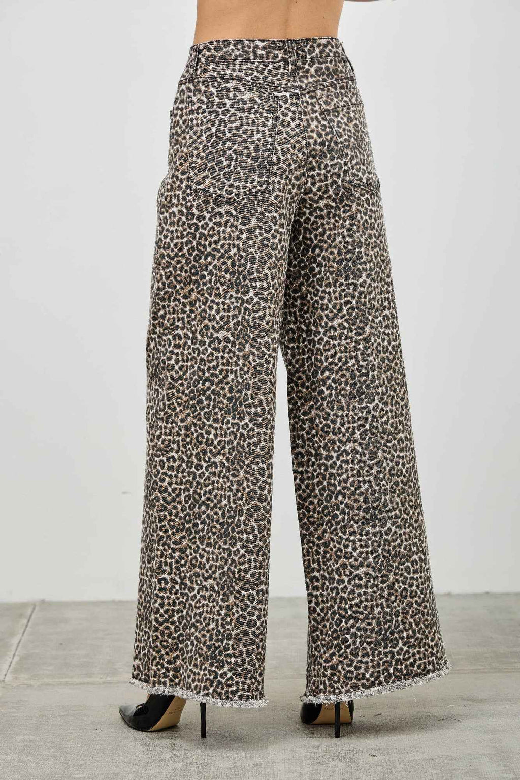Leopard Super High Rise Wide Leg With Stretch - Mr Lou’s Place
