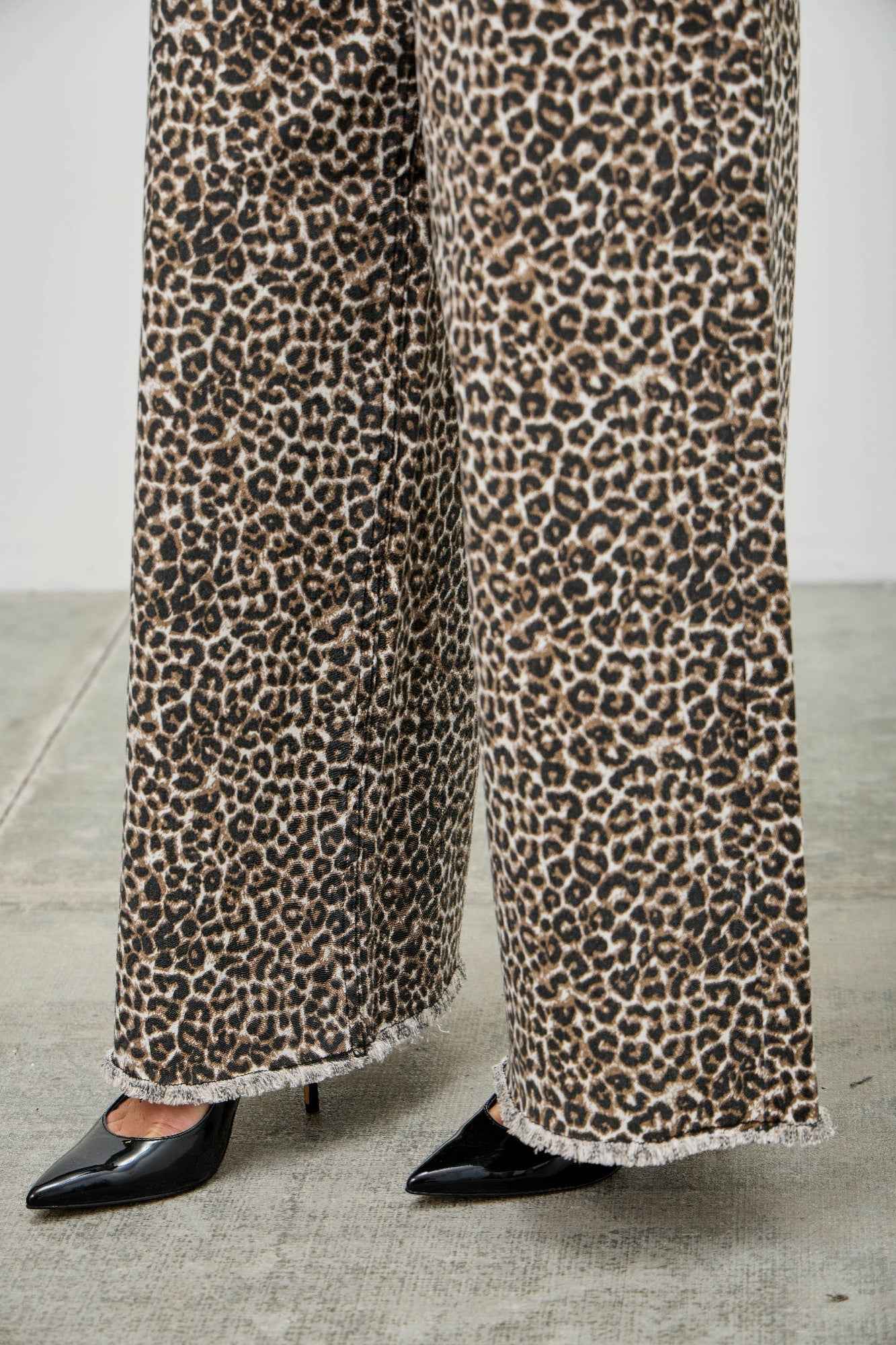 Leopard Super High Rise Wide Leg With Stretch - Mr Lou’s Place