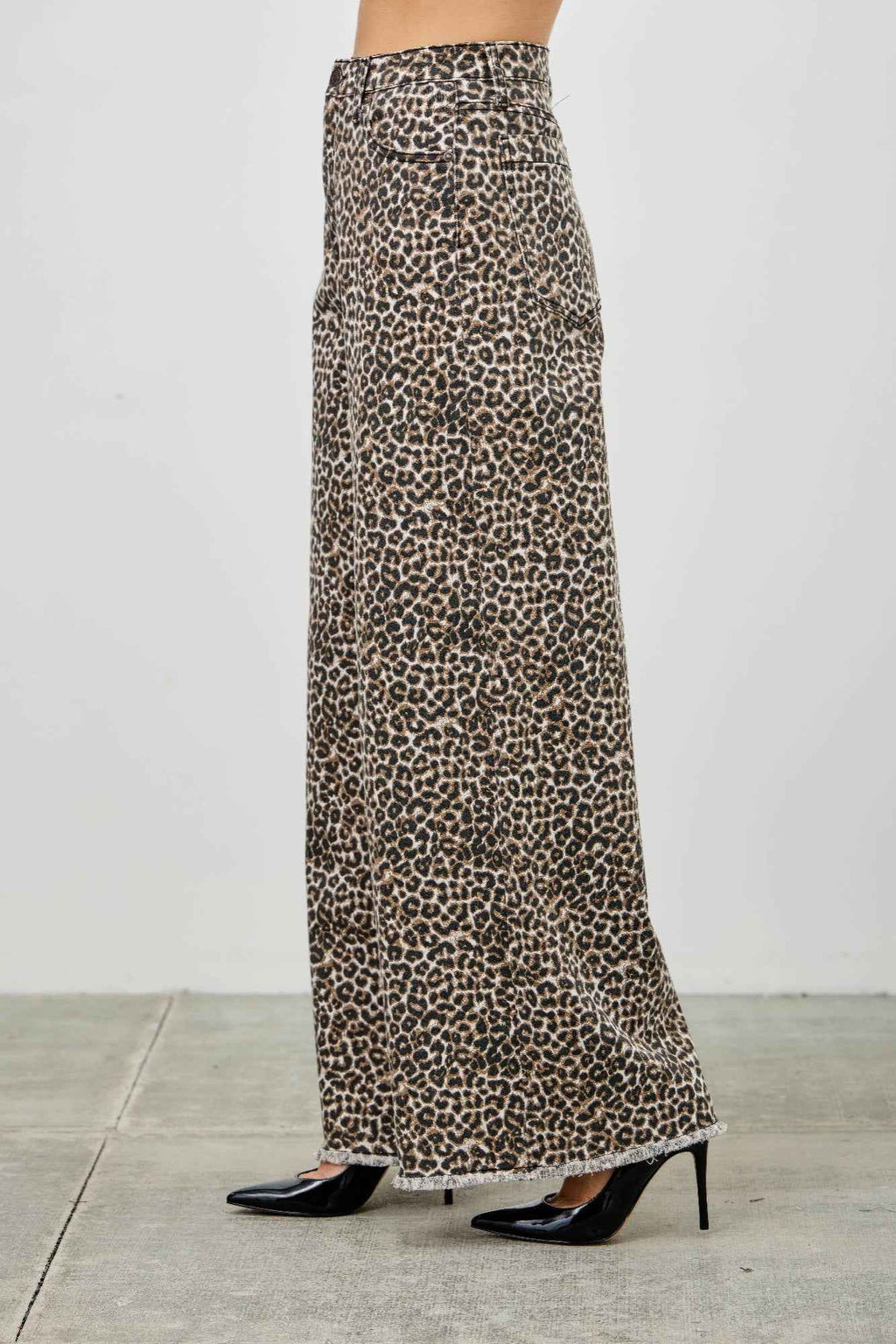 Leopard Super High Rise Wide Leg With Stretch - Mr Lou’s Place