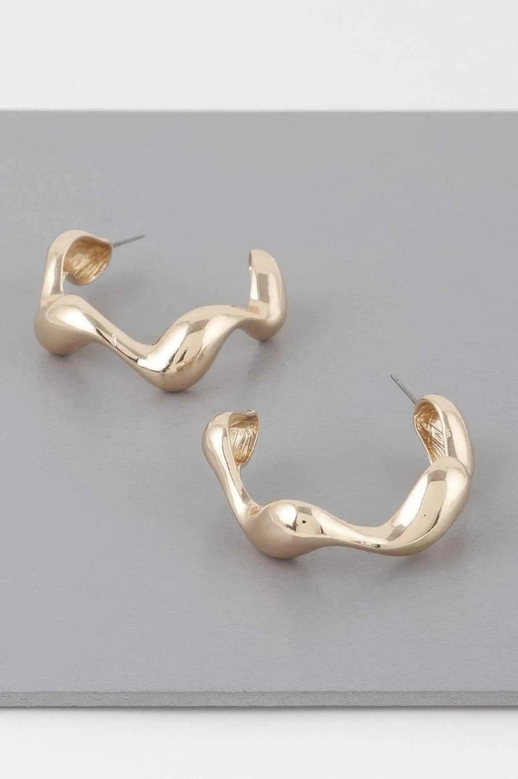 Liquid Wave Hoop Earrings - Mr Lou’s Place