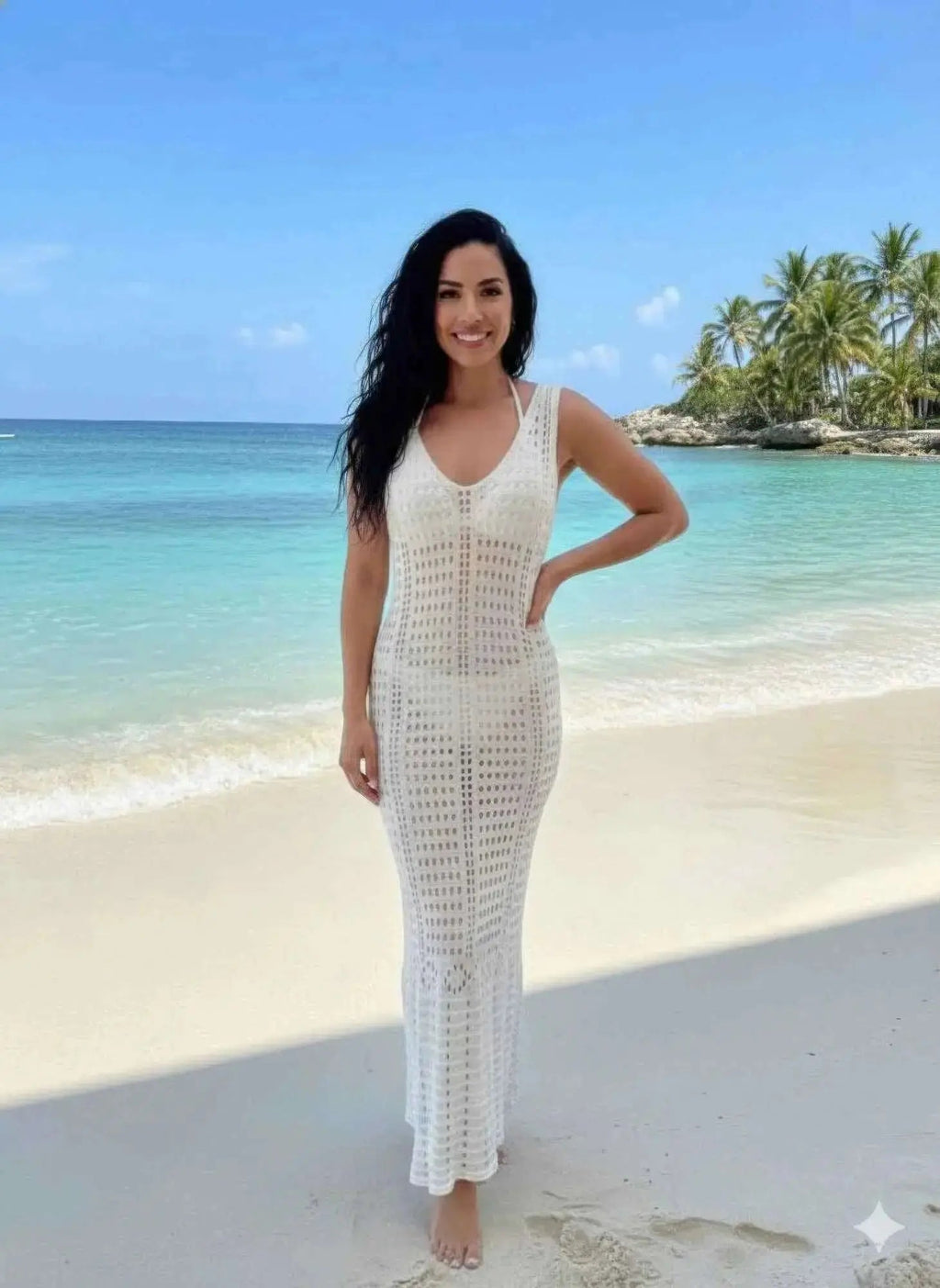 Long Maxi Dress Cover Up Beach Crochet - Mr Lou’s Place