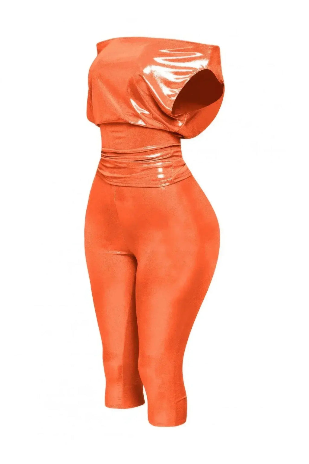 Lose Fit Shimmer Top And Capri Set - Mr Lou’s Place