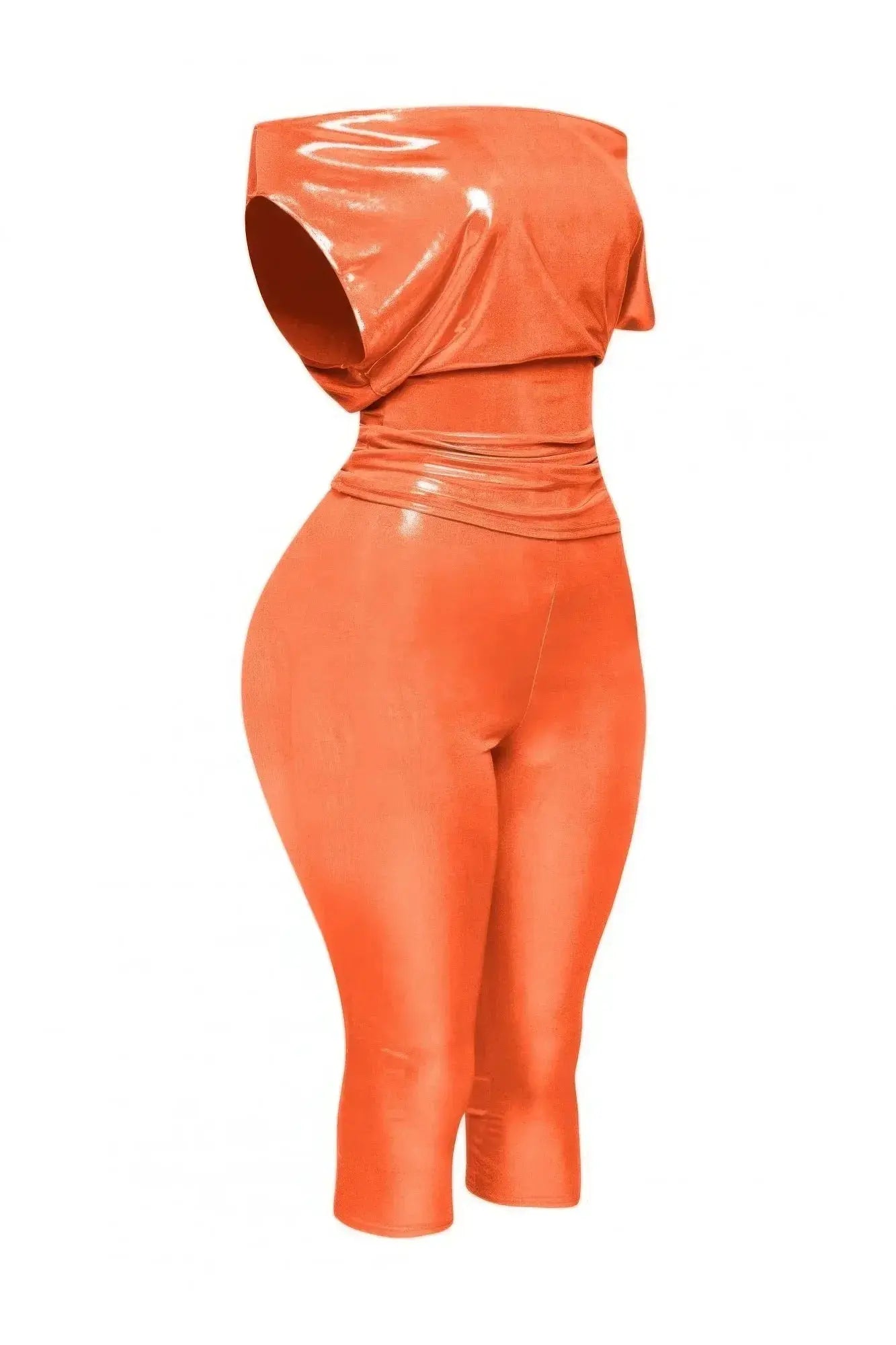 Lose Fit Shimmer Top And Capri Set - Mr Lou’s Place