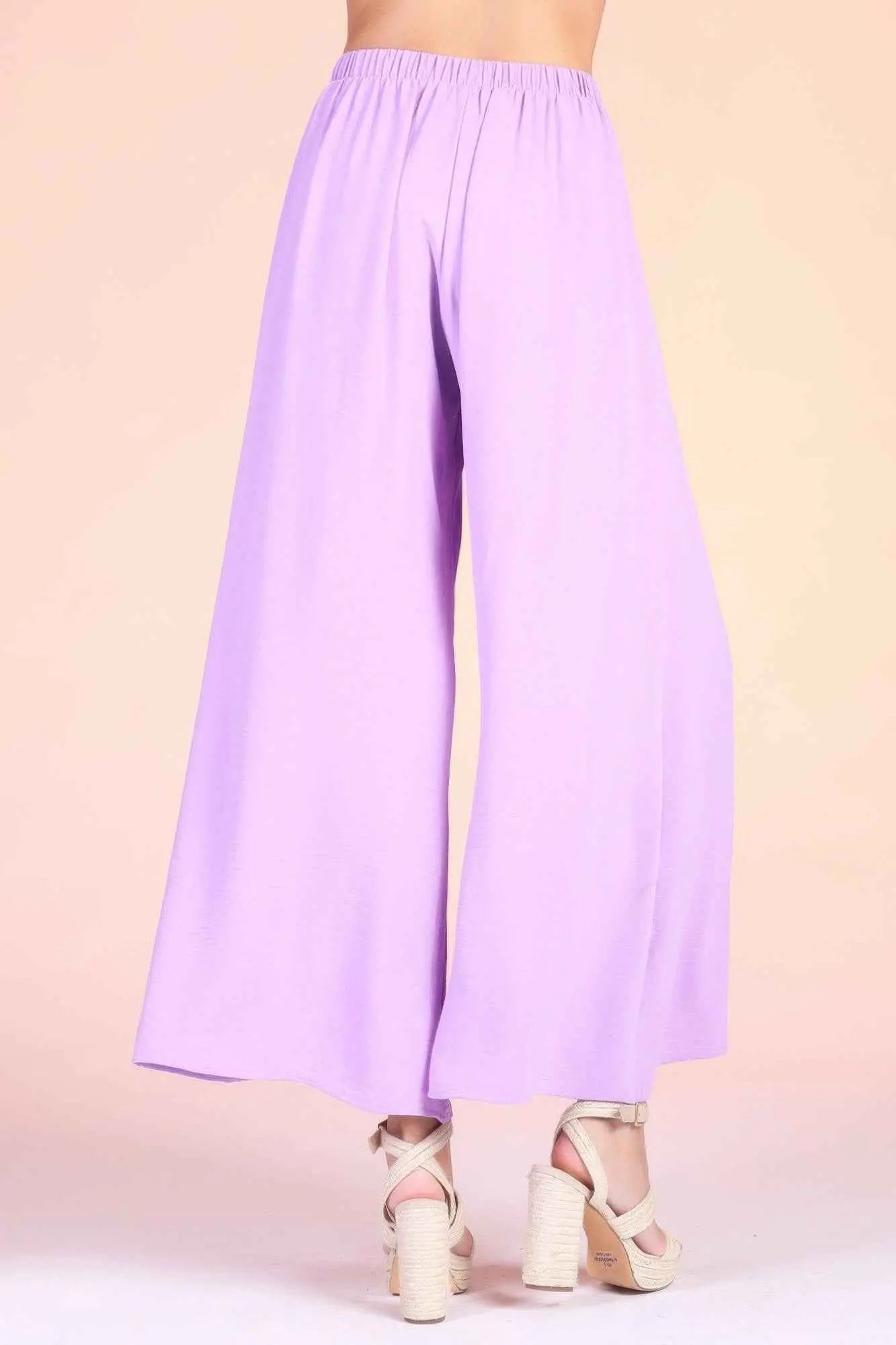 Matte Crepe Wide Leg Swing Pants - Mr Lou’s Place