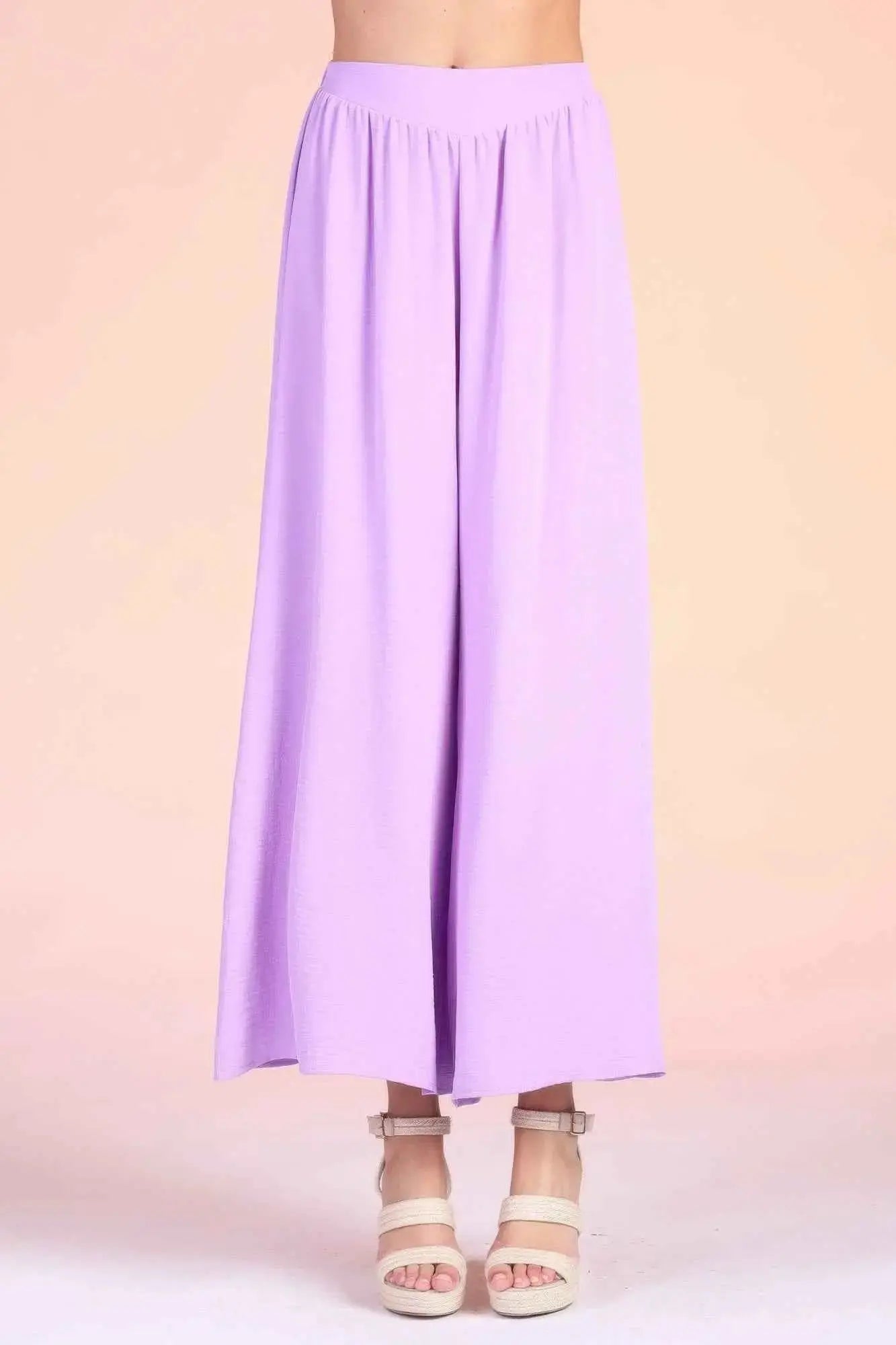 Matte Crepe Wide Leg Swing Pants - Mr Lou’s Place